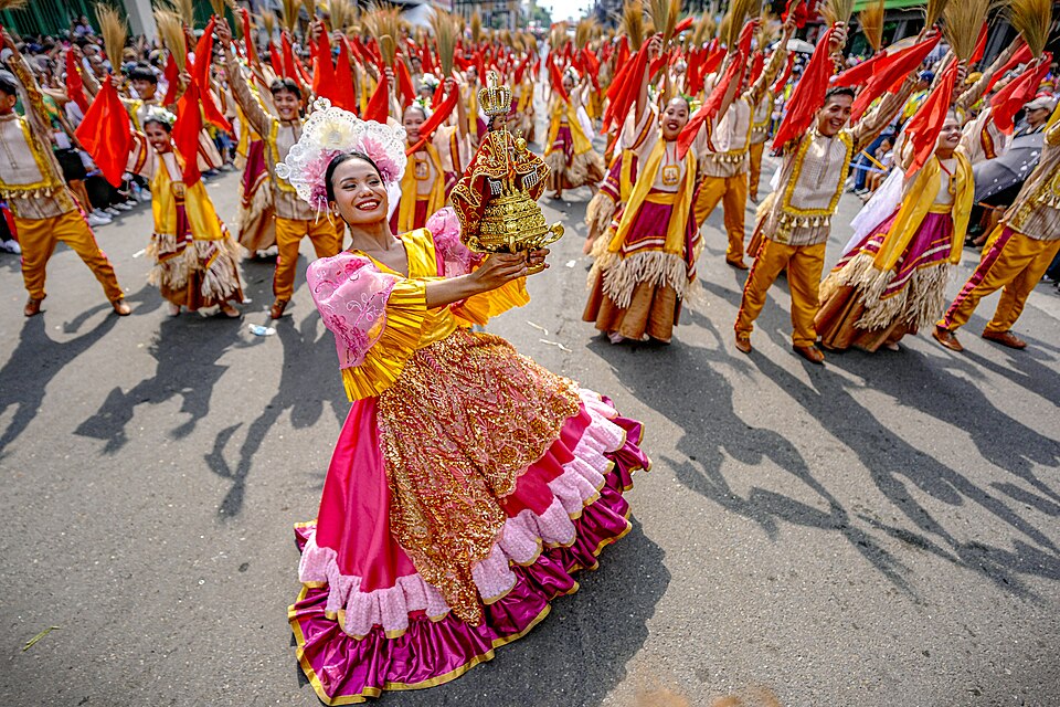 Colourful performers at the Sinulog Festival in Cebu