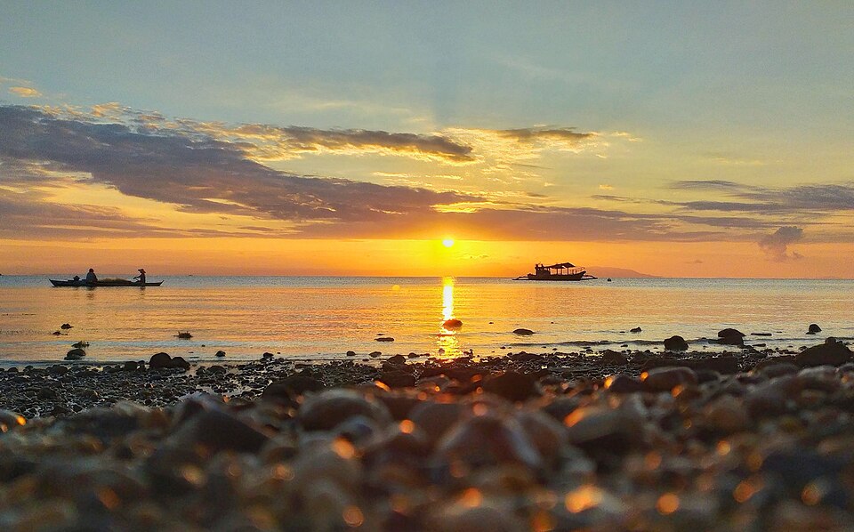 Sunrise over the beach in Argao, Cebu